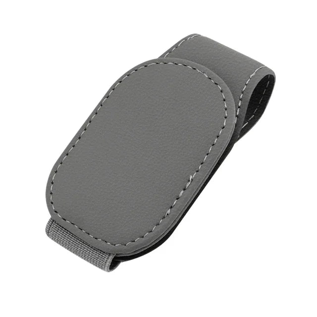 Magnetic Leather Eyeglass Hanger Clip Universal Car Sunglasses Holder Visor Organizer for Men Women Ticket Card Clip