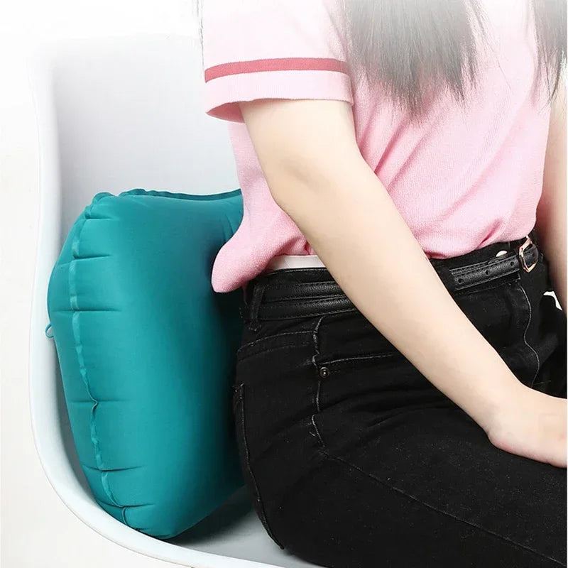Travel Pillow Air Inflatable Airplane Car Pillows Pillow Folding Press Type Bed Pillow Neck / Waist Cushion Home Office Supplies