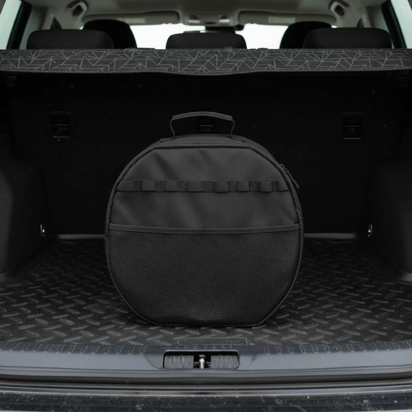 Bbq Pan Organizer Bag Thickened Round Pan Bag Grill Plate Carry Case Portable Baking Tray Carry Case Scratch-Resistant