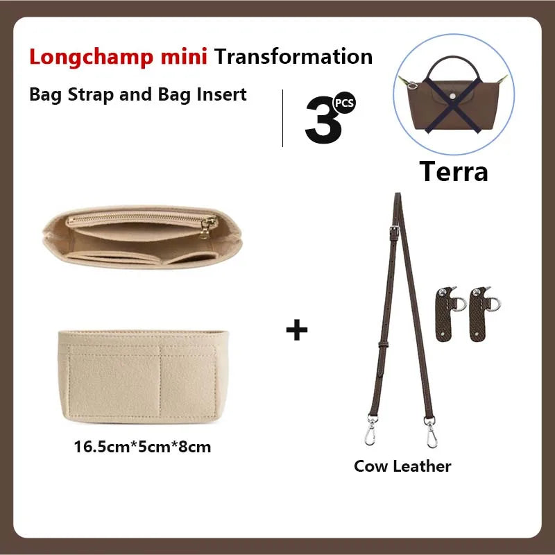 Leather Replacement Crossbody Bag Strap For Longchamp Mini Bag Shoulder Strap Without Punching Modification Bag Accessories