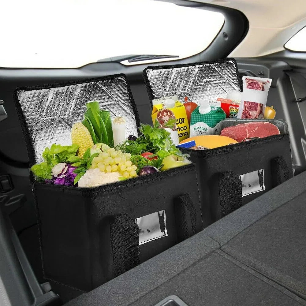 Large Insulated Bag,Insulation Food Delivery Bag,Insulated Reusable Grocery Bags,Reusable Grocery Tote,Soft Cooler Bag