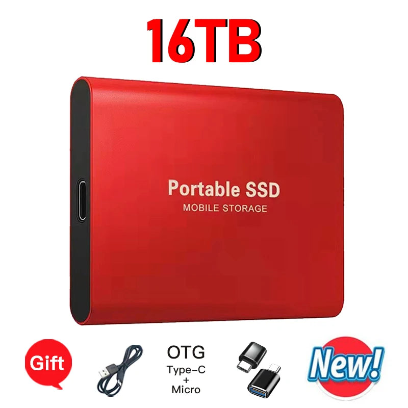 High-speed SSD 2TB Portable External Hard Drive Suitable for daily storage and backup