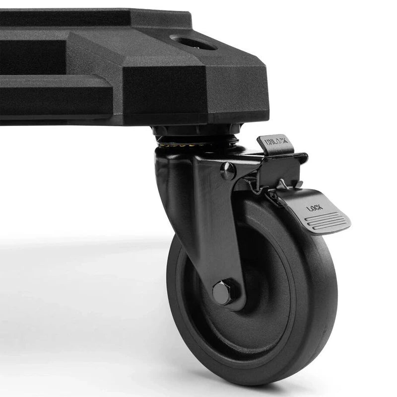 TOUGHBUILT TB-B1-T-10 StackTech 4-Wheel Cart Locking Mechanisms Save Effort Rotating Wheel Firm Tool Cart