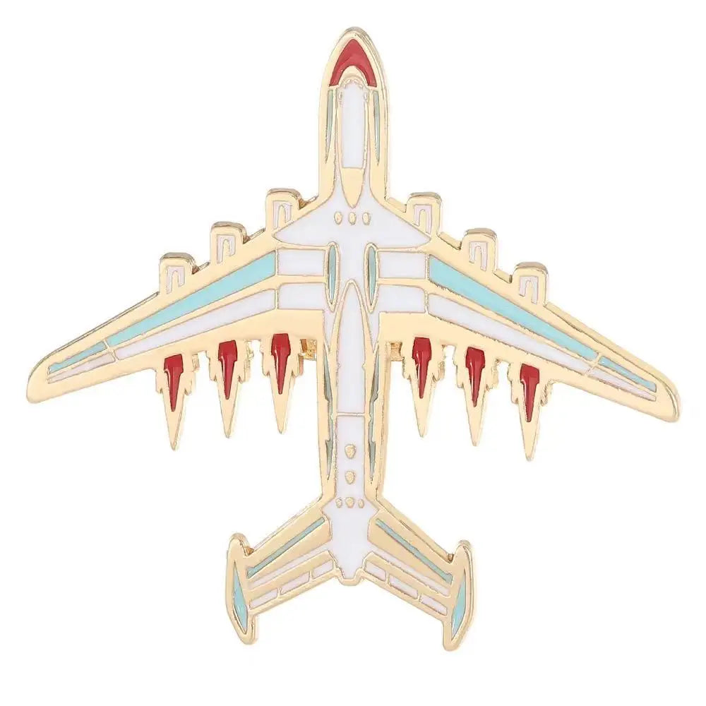 6pcs aircraft enamel brooch badge metal badge jewelry gift for friends and children