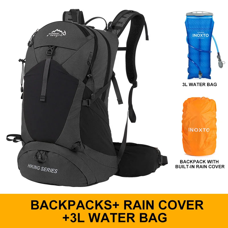 Mountaineering Backpack 35 Liters Men's and Women's Outdoor Sports Bag Waterproof Camping Hiking Rain