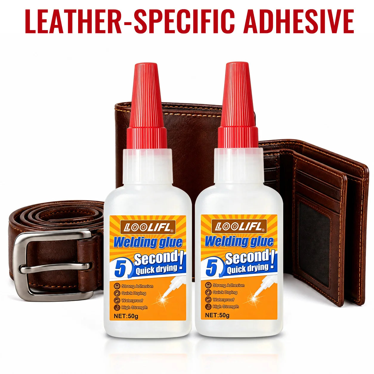 50g Dry Oily Welding Super Glue Waterproof Instant Adhesive With Nozzles For Metal Ceramic Shoe Wood Glass DIY Daily Repair