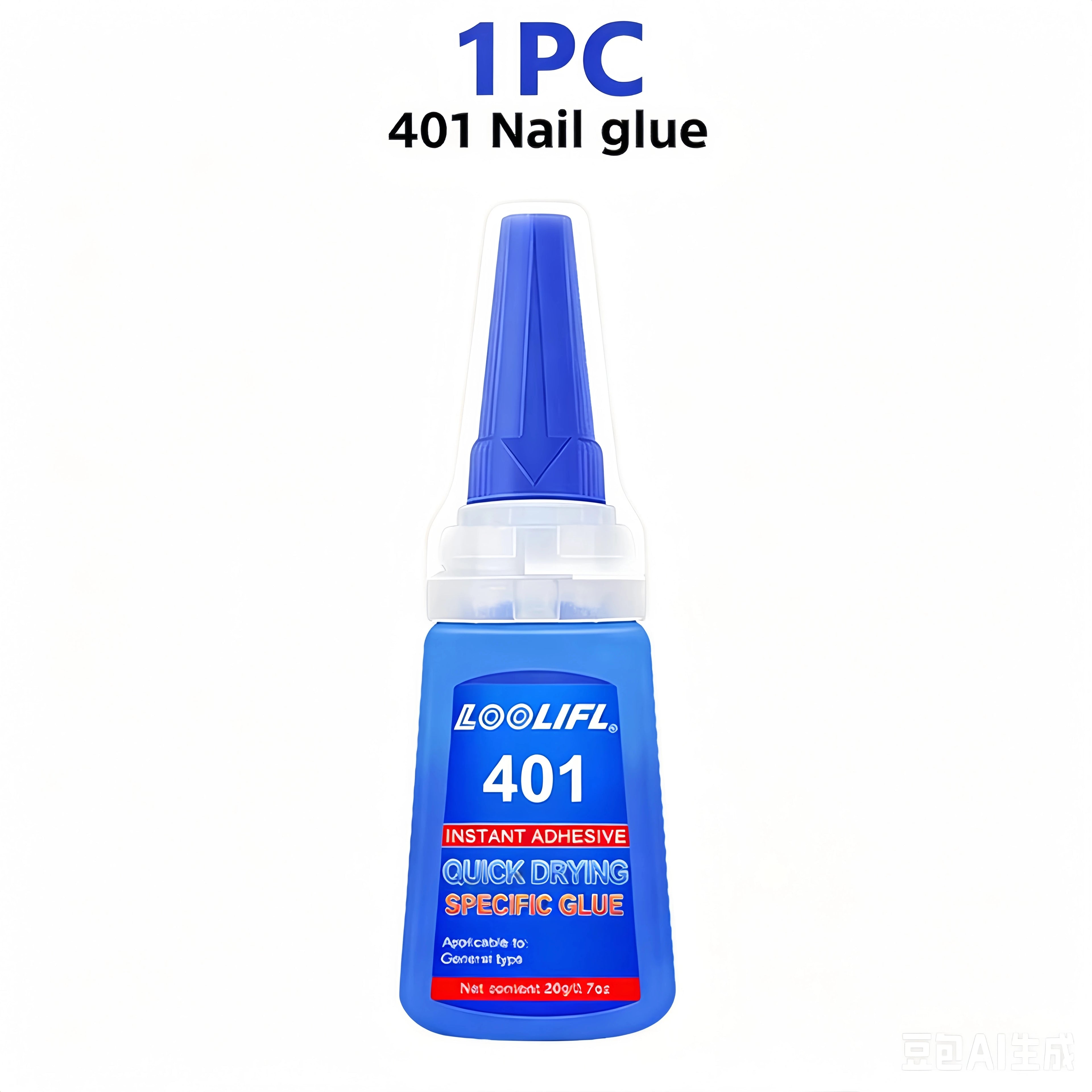 5PCS 401 Instant Nail Glue 20g - Quick Drying Super Adhesive for False Nails & Nail Tips