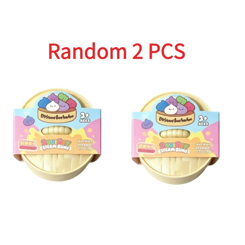 Blind Box Colorful Simulated Dumpling Squishy Relaxing Relieve Anxiety Antistress Enhance Happiness Rebound Squeeze Reliever Toy