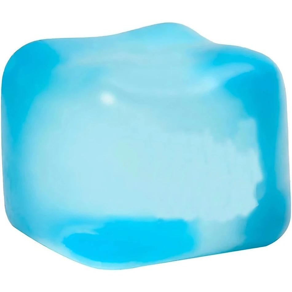 Needoh Cubo Sensorial Antiestrés Suave y Glutinoso Relleno de Gel, Bola Elástica, Caja Sorpresa de Hielo Suave, Rebote Lento