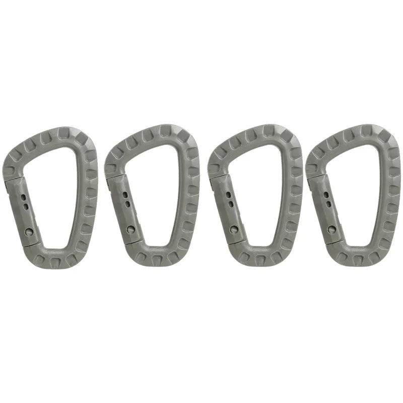 4Pcs Tactical Carabiner Clip Set Outdoor Steel Hook Camping Lock Daily Key Chain Keychain Buckle Backpack Bag Karabiners