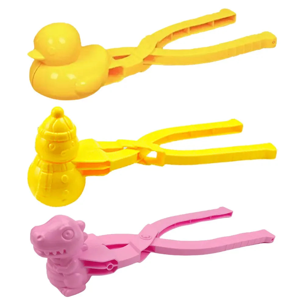Cute Duck Shaped Rice Mold Maker Clip Children Outdoor Plastic Winter Snow Sand Mold Tool for Snowball Fight Outdoor Fun Sports