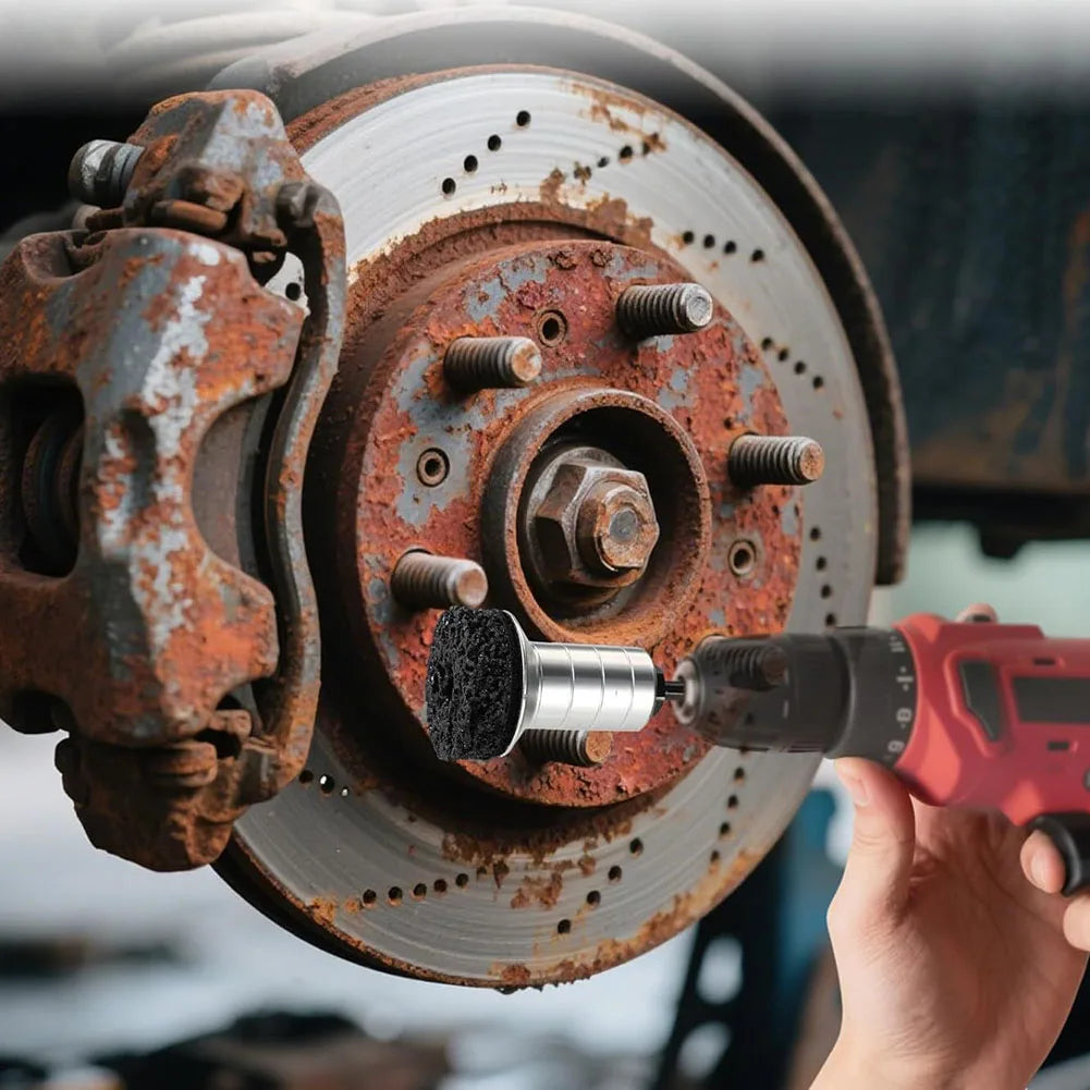 Wheel Hub & Stud Cleaning Tool KiT Rust Removal Disc Rapidly Cleans Rotors Cleaning Kit Inner Rim Cleaner Tool