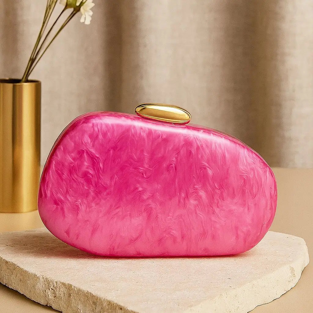 New shoulder oblique span bag, special-shaped shell acrylic bag, fashionable.