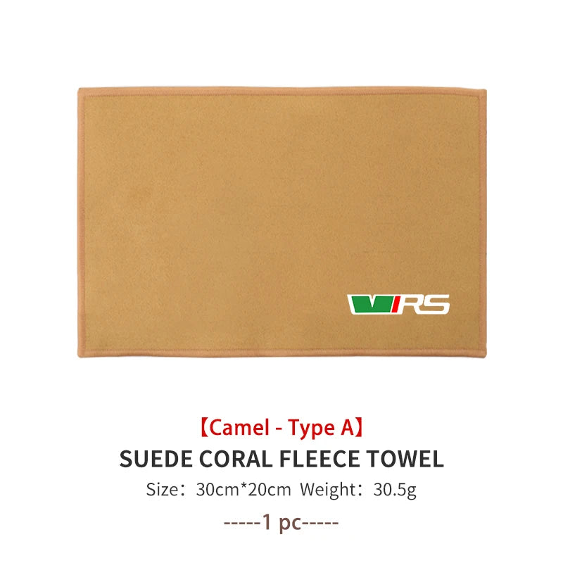 Super Absorbent Car Drying Towel Coral Velvet Cleaning Cloth For Skoda VRS Octavia 1 2 3 Rapid Kodiaq Karoq Fabia Kamiq Superb
