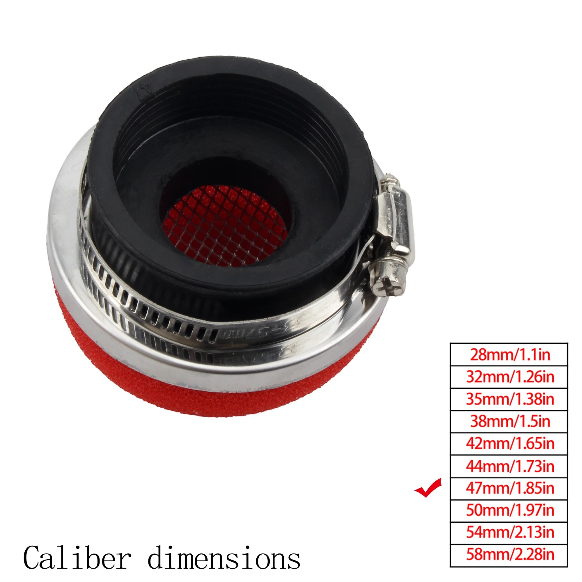 Motorcycle 28 32 35 38 42 45 50 54 58 MM Stright Foam Air Filter Sponge Cleaner Moto Scooter Motocross Dirt Bike Accessories