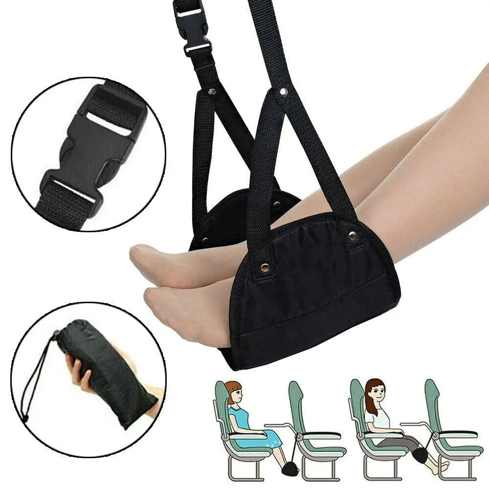 Adjustable Memory Foam Travel Airplane Footrest Hammock Leg Hammock Foot Hanger Furniture Hanging