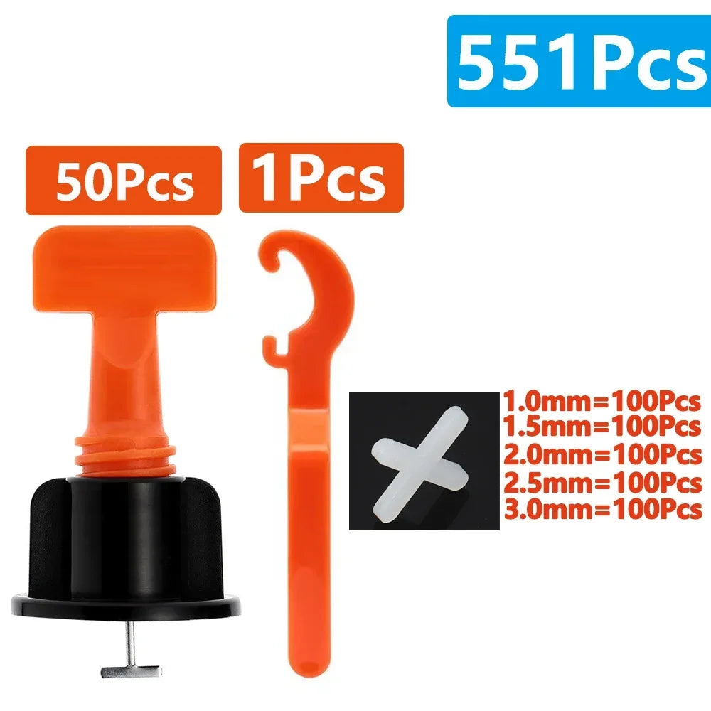 11-1202PCS Floor Ceramic Tile Leveling System Clips Set Leveler Adjuster Tile Wall Laying Tools Locator Spacer Construction Tool