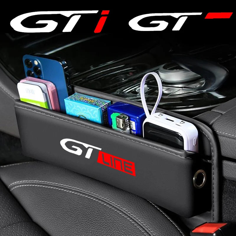 Car Front Seat Slit Catcher Side Seat Gap Filler Organizer Special Seat Crevice Storage Box for Peugeot 3008 308 208 GT LINE GTi