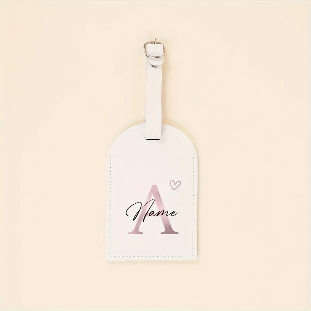 Custom Name Tag Font Name/Initials Wedding Travel Gift Customizable Letter (A-Z) Premium Luggage Identifiersuitable for Bags
