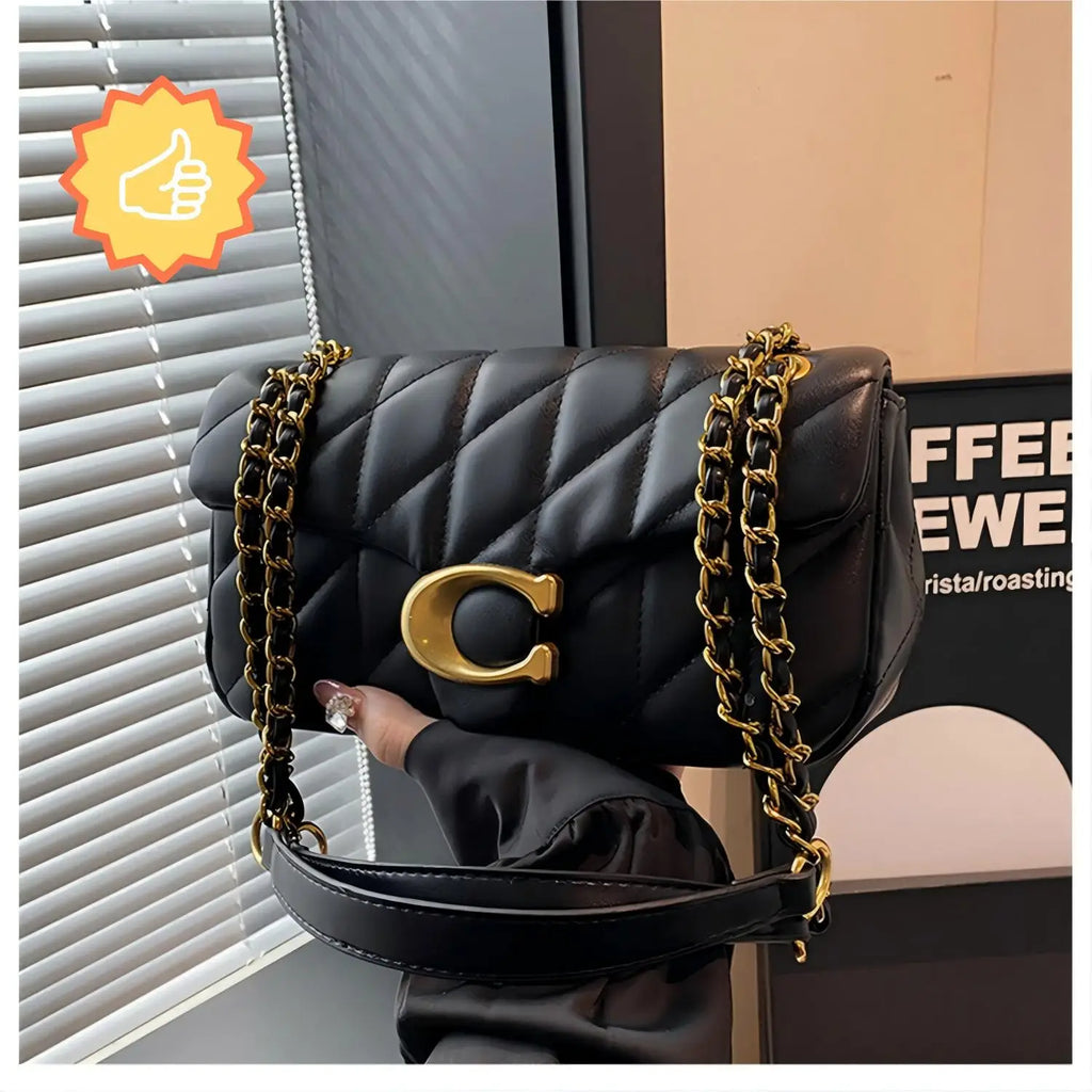 New Retro Single-Shoulder Bag - Simple Diamond-Shaped Grid Multi-Purpose Chain Bag for Women, Crossbody Bag, Small Square Bag