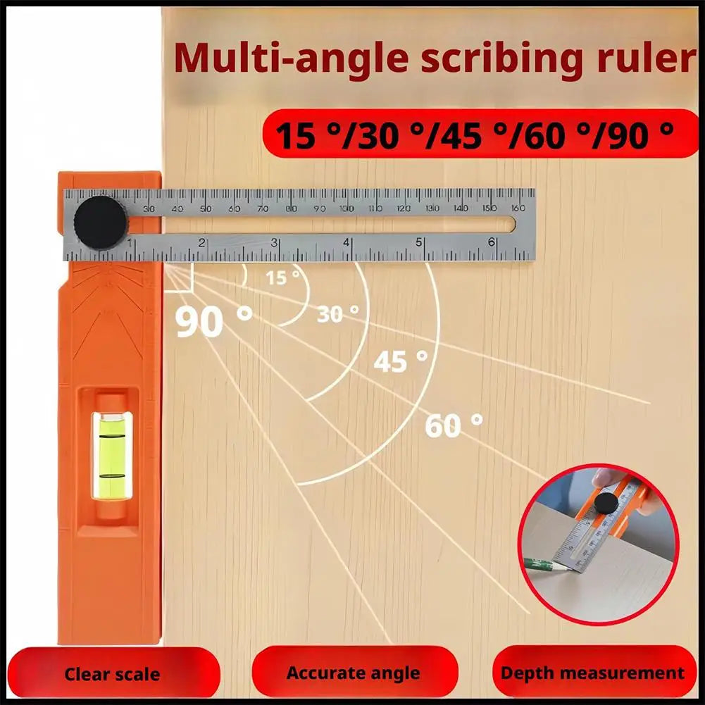 Professional Woodworking Angle Ruler Digital Protractor Level Measure Tool 360°  for Carpenter DIY Building