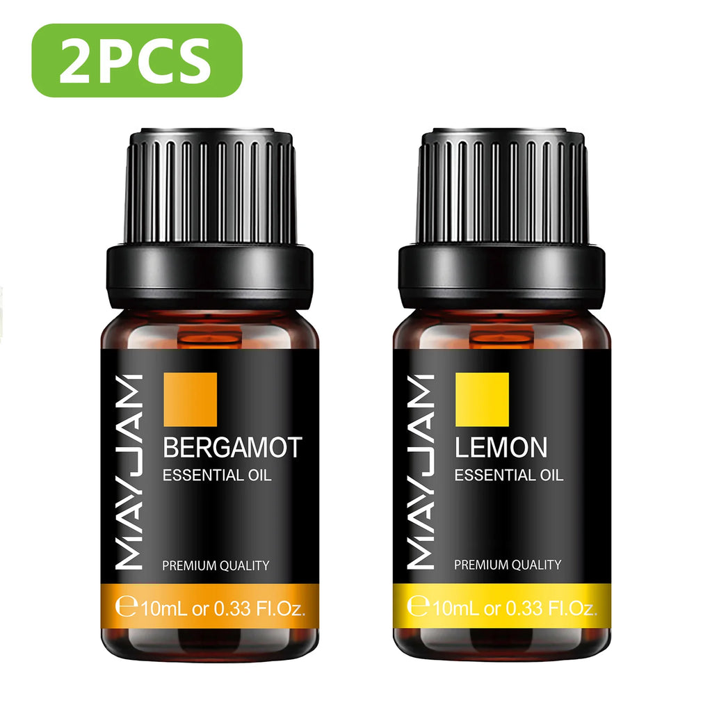 MAYJAM 2PCS Natural Plant Essential Oils Lavender Jasmine Eucalyptus Vanilla Fragrance Oil for Humidifier Diffuser