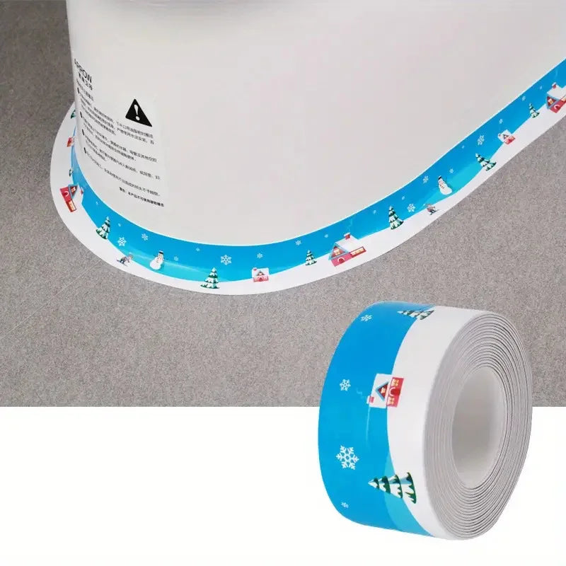 Self Adhesive Caulking Tape for Toilet Base Sealer, Kitchen, Bathroom, Sink,Shower,Bathtub Edge Protector,PVC Caulk Strip Decor
