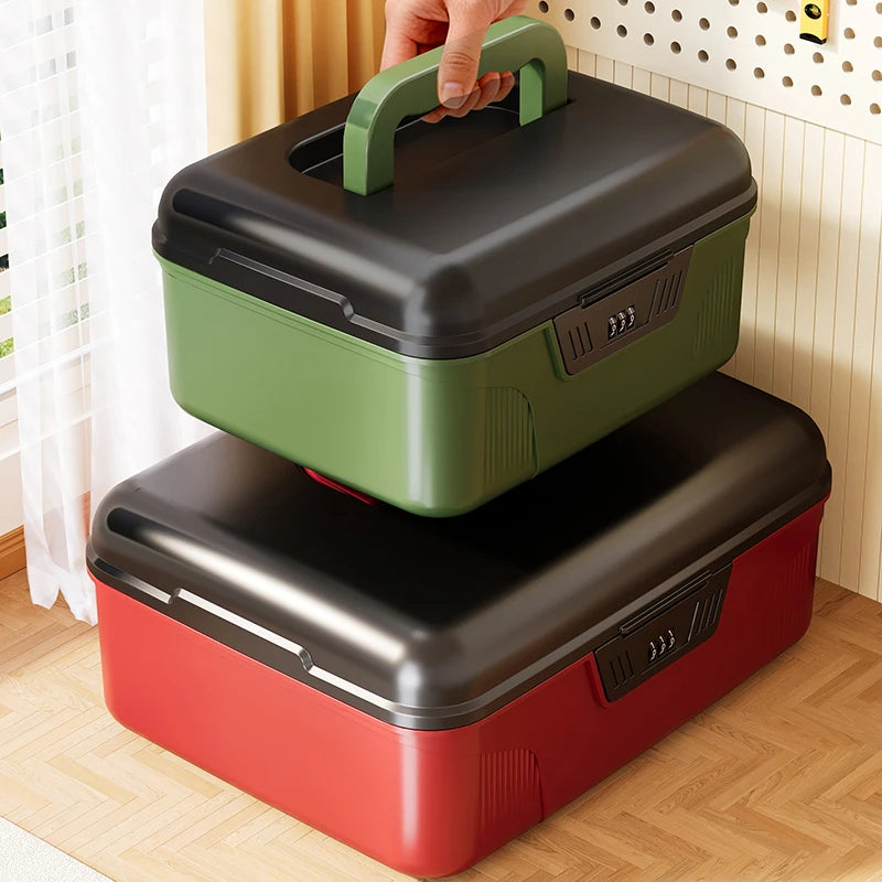 Portable Tool Box with Password lock Multi-layer Tool Storage Box Large-Capacity Car Tools Organizer Auto Parts Organizer