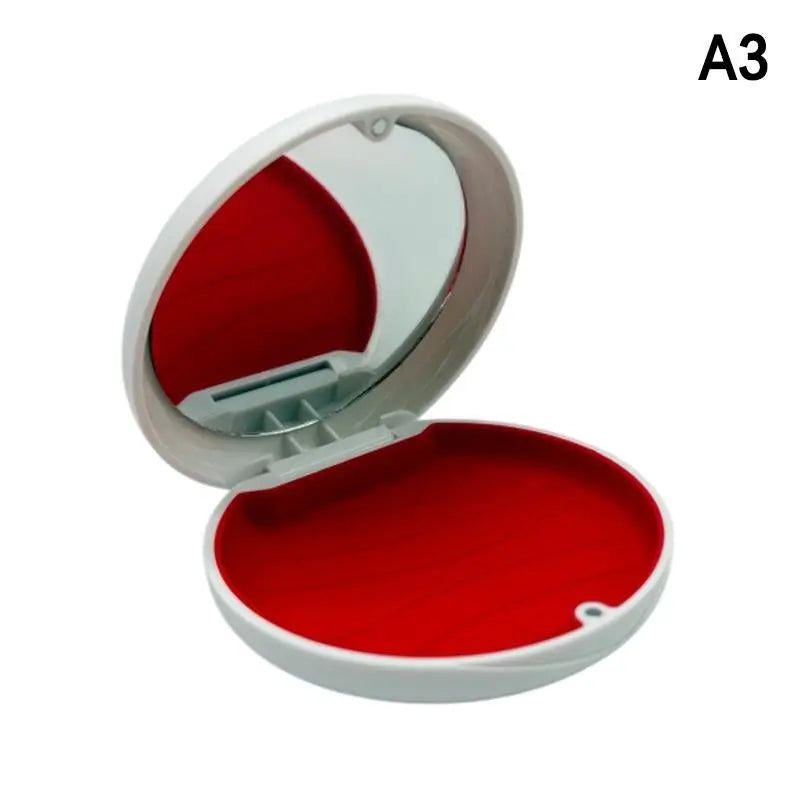 Dental Invisible Bracess Retainer Case Magnetic Portable Mouth Guard Denture Storage Box Tooth Case With Mirror Travel
