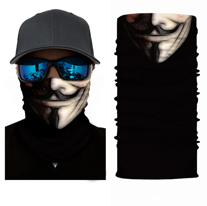 Bicycle Bandana Scarf Seamless Tactical Neck Cover Cycling Ski Face Mask Balaclava for Men Motorcycle Hiking Fishing Snowboard