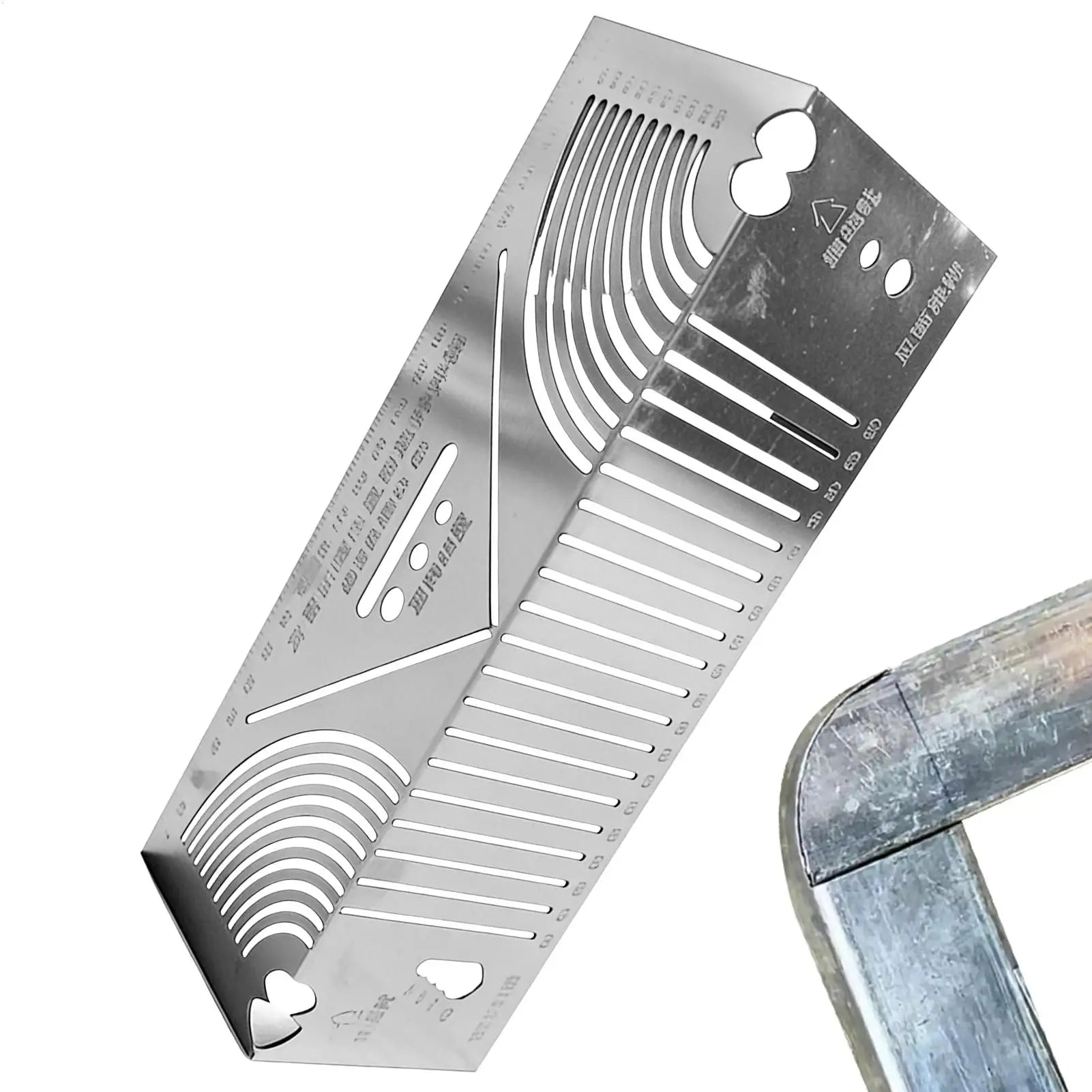 Stainless Steel Angle Arc Marking Tool Metal Fabrication Pipe Saddle Cutting Guide All In 1 Measuring For Welding Metalworking