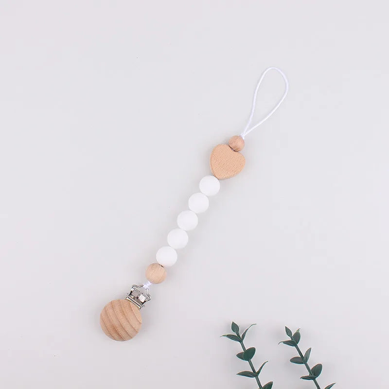 Beechwood  Pacifier Clip Baby Soothing Silicone Teether Pacifier Holder Anti-Drop Chain