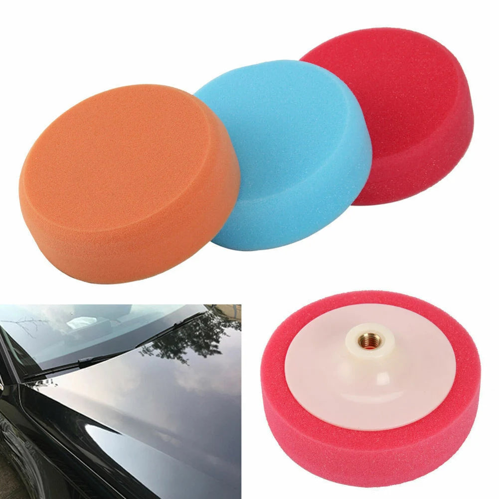 3pcs M14 150mm Car Polishing Heads Mop Pads Sponge Soft Foam Buffing Car Cleaning And Maintenance Products New