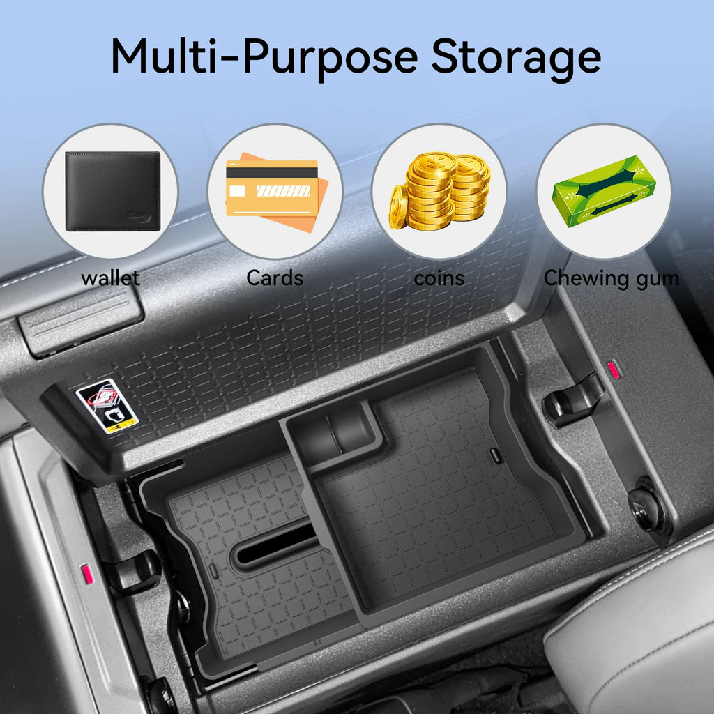 Smabee for Toyota RAV4 2026 Car Center Console Armrest Double-layer Tray Organizer Armrest Storage Box Insert Accessories