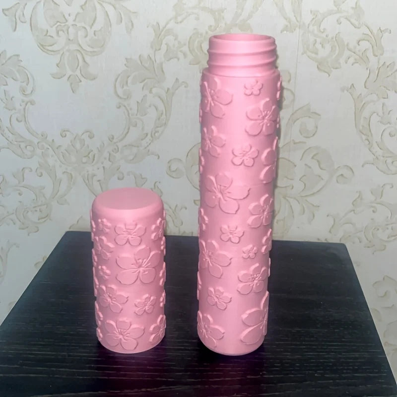 Flower Emboss Toothbrush Storage Tube, Compact Travel Toothbrush Case, Protective Toothbrush Holder for Camping Business Trip &