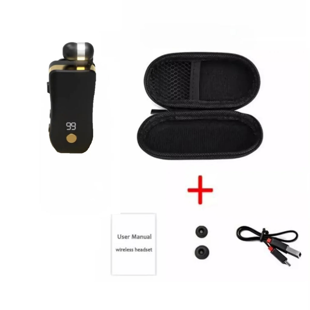 X100 pk K55 lavalier business Bluetooth 5.3 earphones with 20 hours of talk/music time, retractable cable neck clip Bluetooth