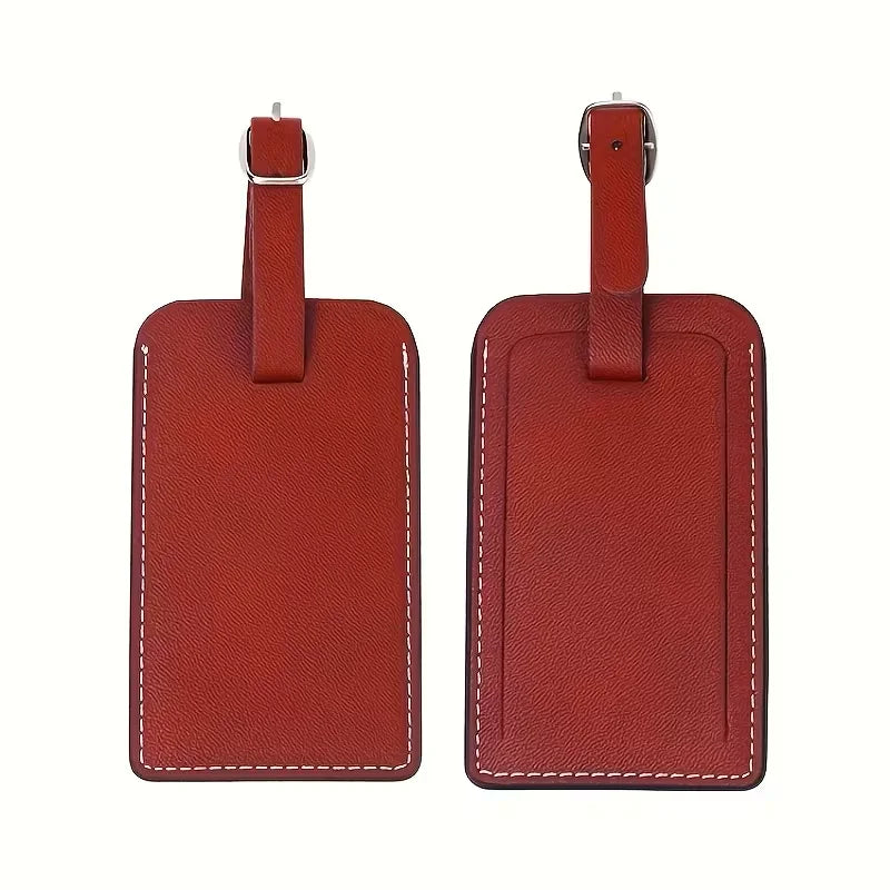 Custom Name Faux Leather Passport and Luggage Tag Set, Luggage Tags, Laser Leather Luggage Tags, Personalized Luggage Tags