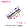 Motorcycle car exhaust pipe screw muffler interface cylinder block screw column bolt M6 to 8 to 10 M7 8mm double headed threaded
