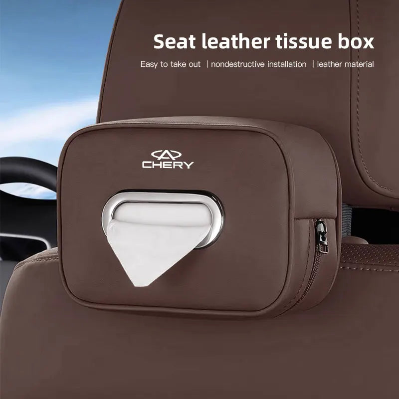 Car Tissue Storage Box Organizer Auto Accesories For Chery Tiggo 8 9 7 5 5X 3X Arrizo 8 5 Fulwin T9 A8 T8 T10 T6 A9 E05 QQ E5 E3