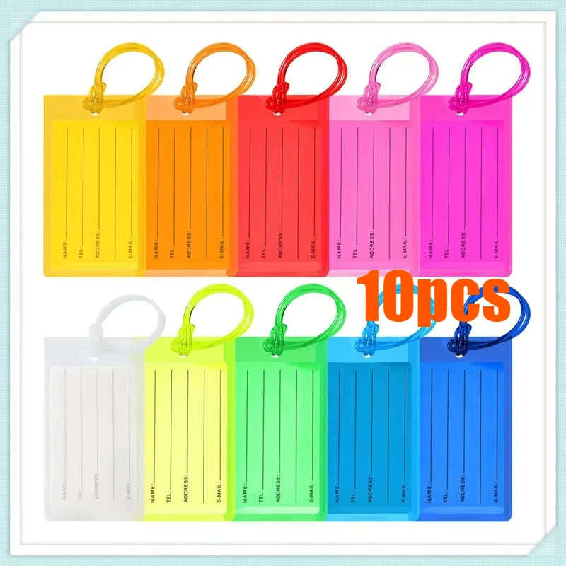 Portable Luggage Tag Durable Suitcase Address Label Baggage Boarding Bag Tag Anti Loss Pendants Travel Accessory Multiple Style