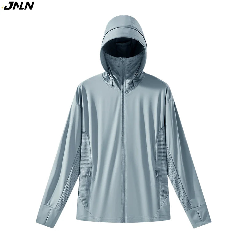 JNLN Unisex Summer Anti-UV Jacket Outdoor Quick Dry Sun Protection Windbreaker Men Women Hiking Camping Climbing Elasticity Coat