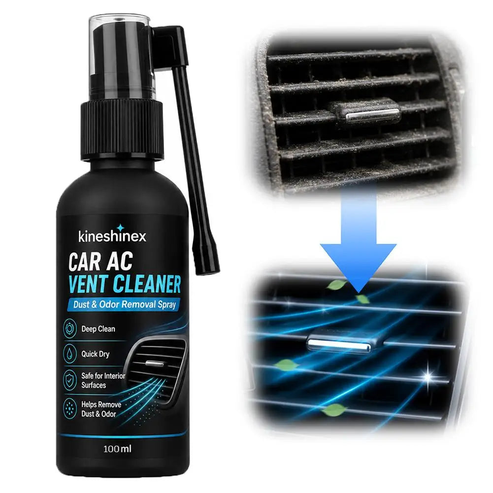 Car AC Vent Cleaner Spray Air Conditioner Duct Deodorizer Deep Cleaning Dust Removal for Auto Interior Care 50/100ml