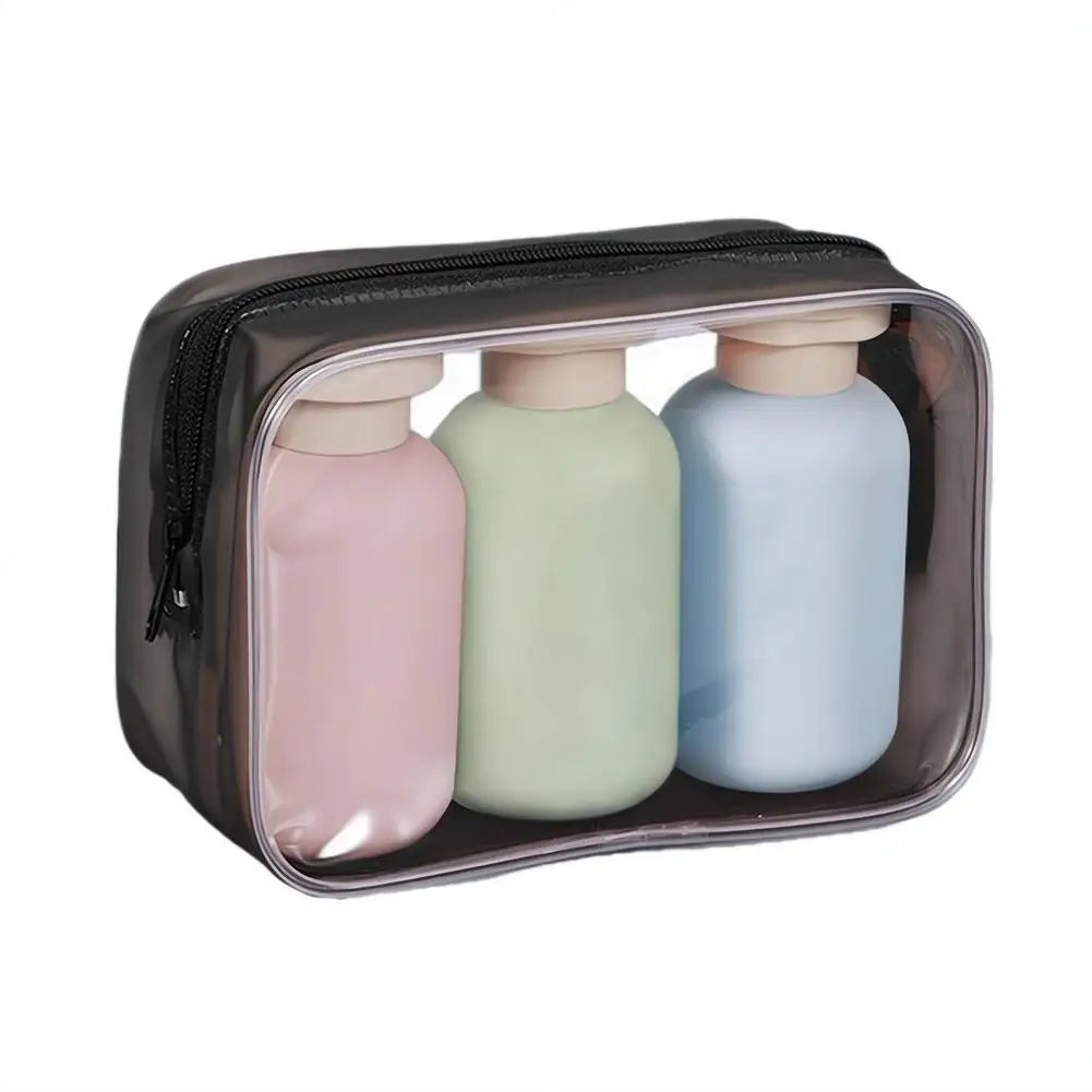3PCS Abs Refillable Bottlesoft Silicone Lotion Container Squeeze Tube Empty Dispenser Portable Travel-Sized Refillable Bottles