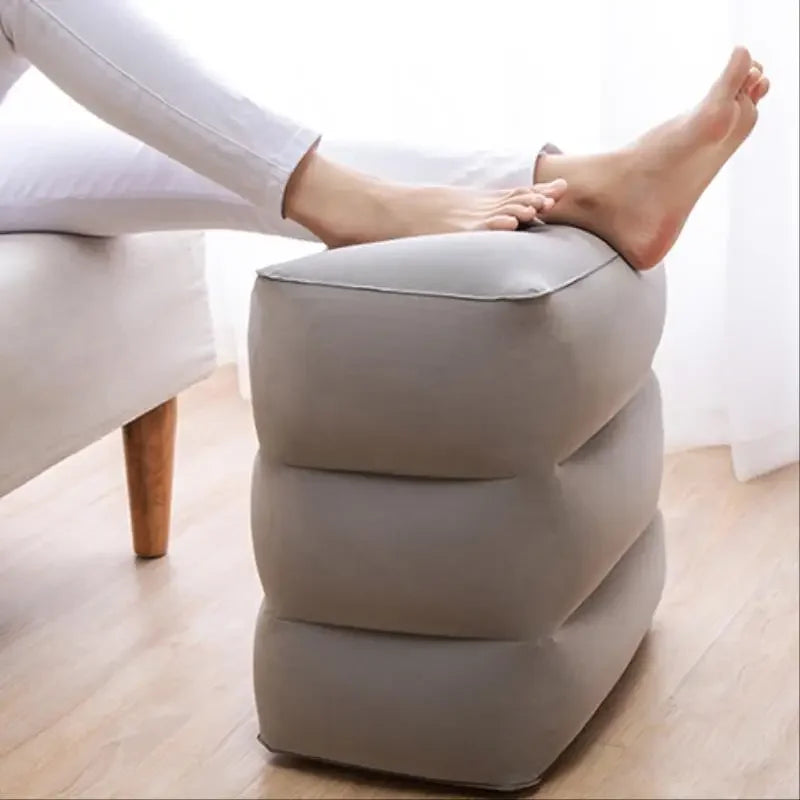 Inflatable Travel Pillow Foot Pad Airplane Car Bus Footrest stool Height Adjustable Kids Flight Sleeping Resting Pillow mx920103