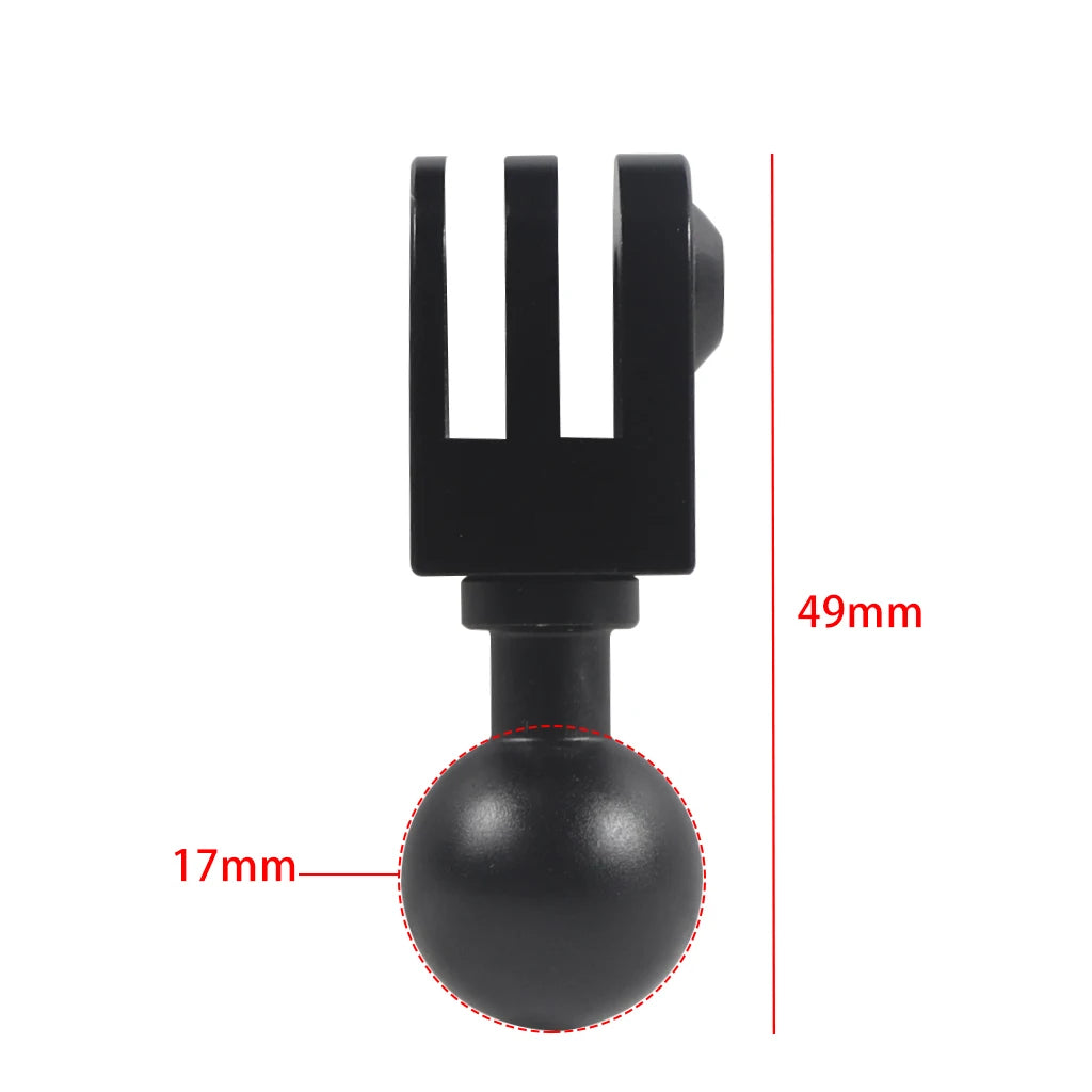13mm/15mm/17mm/20mm Ball Head Adapter Clip Mount for Gopro Hero 11 10 9 Action Camera Car Auto Mounting Bracket Recorder Sucker