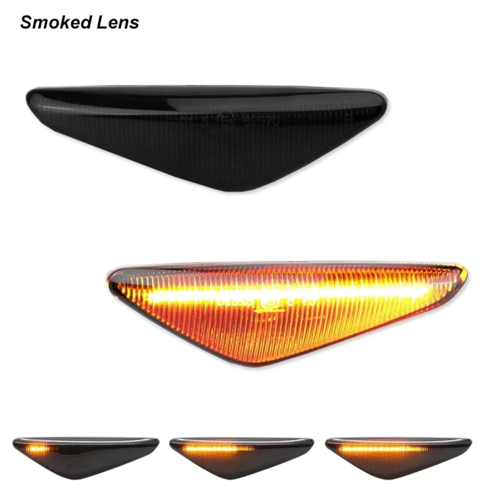 For BMW X3 F25 X5 E70 X6 E71 E72 Error Free Amber Sequential Blinker LED Car Front Fender Side Marker Turn Signal Lights 12V