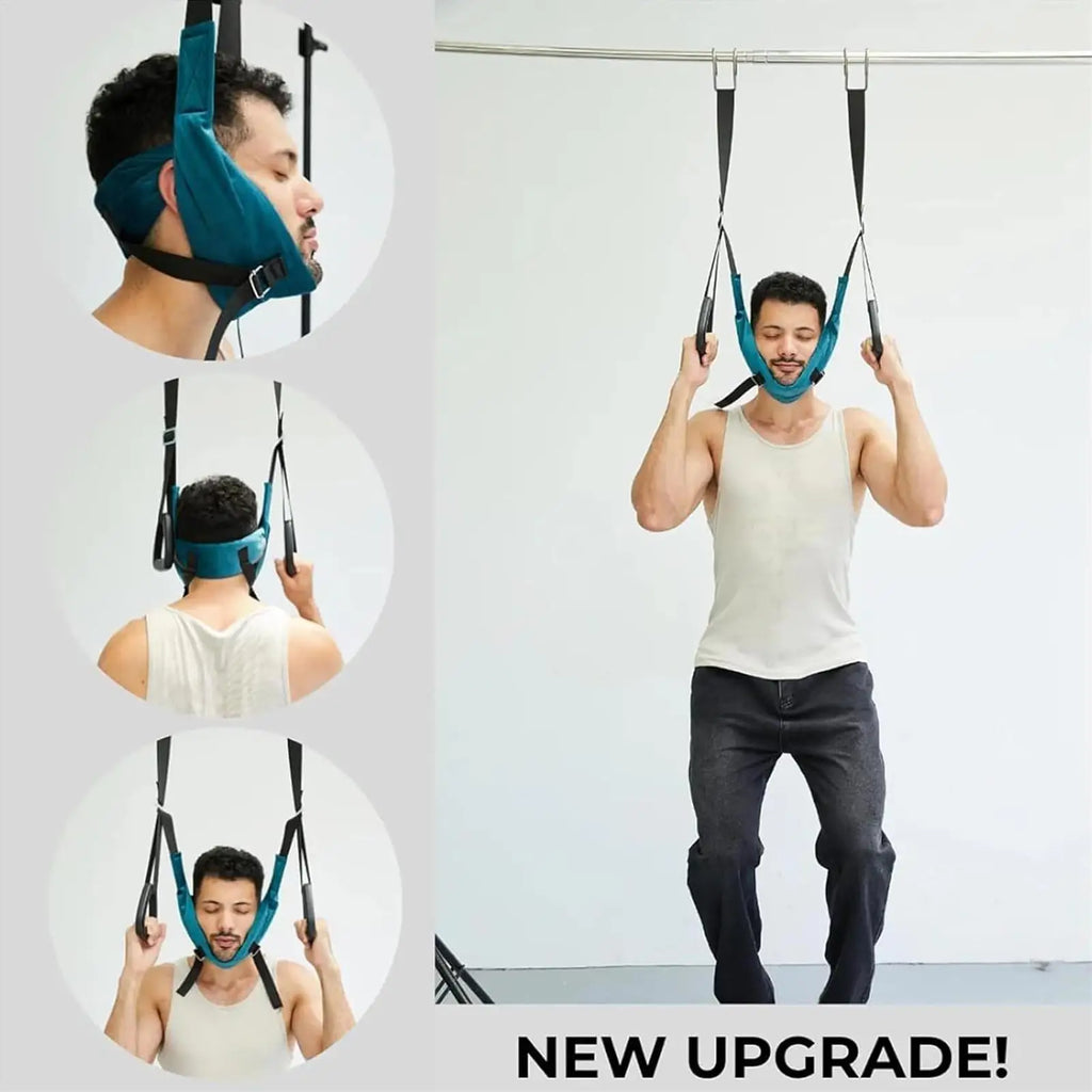 Neck Traction Device Portable Adjustable Stable Tool Soft Cervical Traction For Family Men Women Adults Home Office Daily