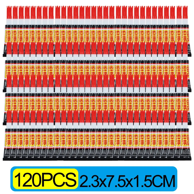 120/10Pcs Liquid Super Glue Wood Rubber Metal Glass Cyanoacrylate Adhesive Stationery Store Nail Gel Instant Strong Bond Leather