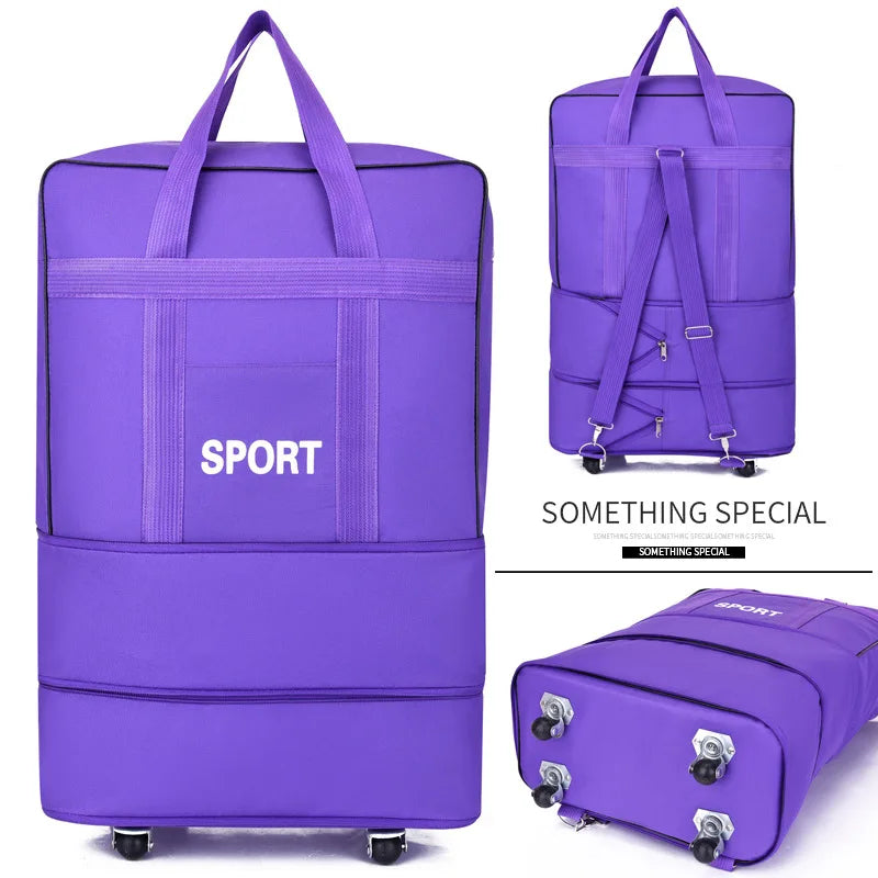 Air Checked Bag Luggage Travel Universal Wheel Foldable  Moving Storage  Oxford Waterproof  Packing Cubes