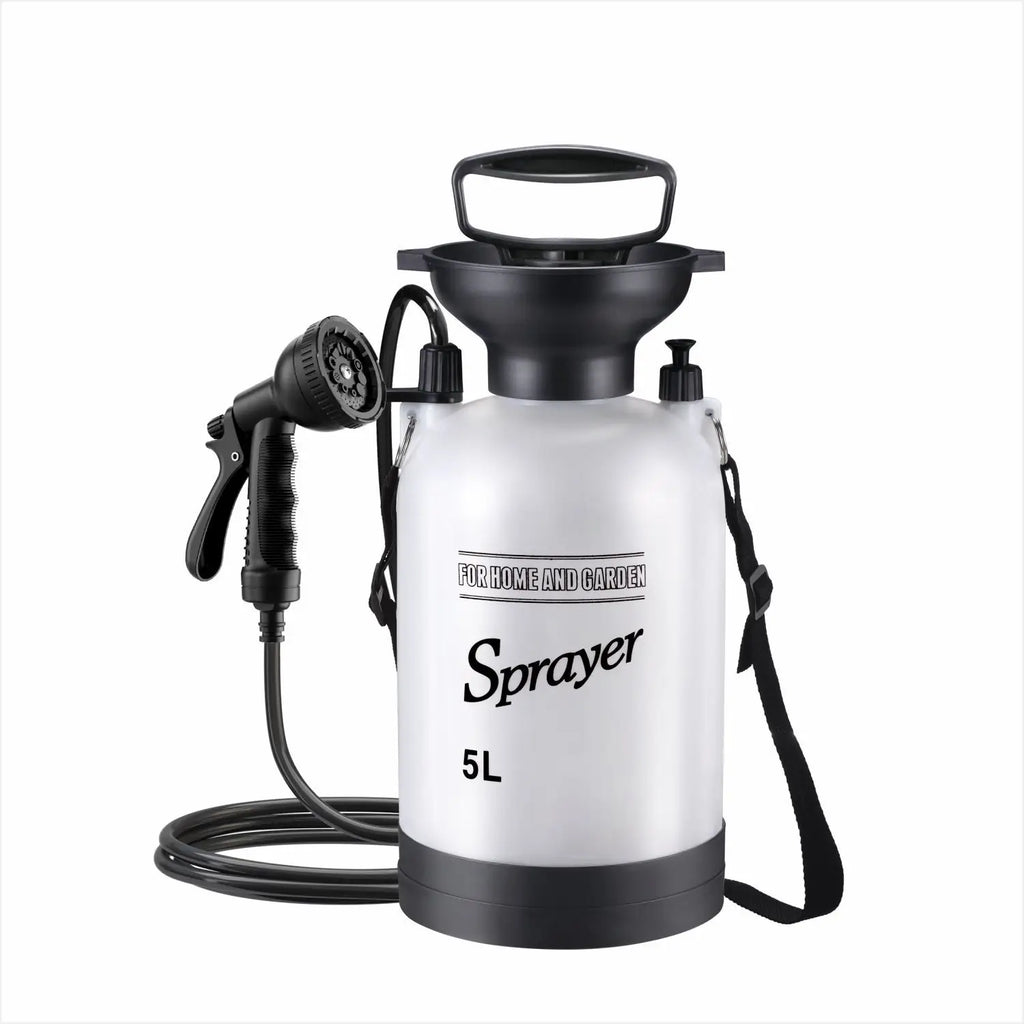 5L 8L Portable outdoor camping shower surf wash kit beach manual shower pump multifunctional shower showerhead 3M leather tube